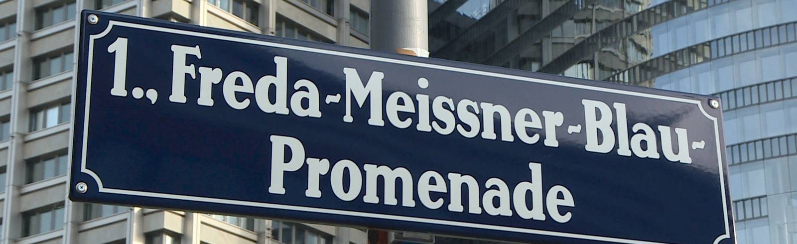 Neu: Freda-Meissner-Blau-Promenade am Donaukanal