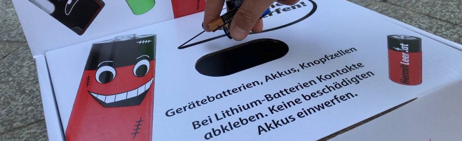 Neue Sammelboxen für alte Batterien und Akkus