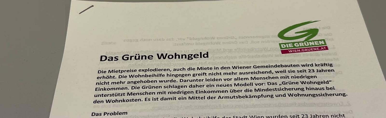 Wiener Grüne schlagen "Grünes Wohngeld" vor