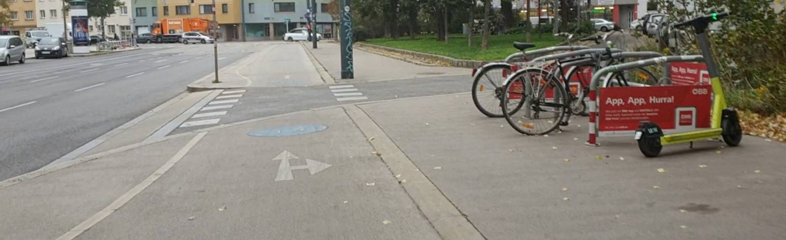 Bezirksflash: Breiterer Radweg in Favoriten