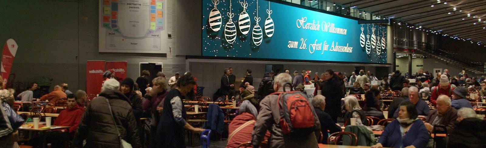 Hilfe für Obdachlose beim „Fest der Adresslosen“