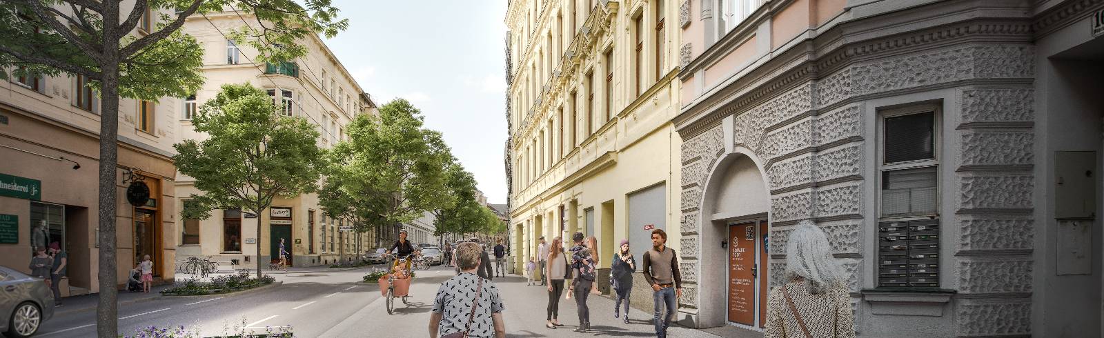 Währing: Radweg von Gersthof bis zum Aumannplatz