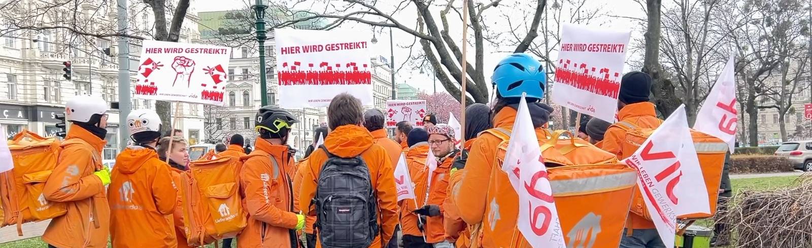 Warnstreik: Lieferant*innen lassen Räder stehen