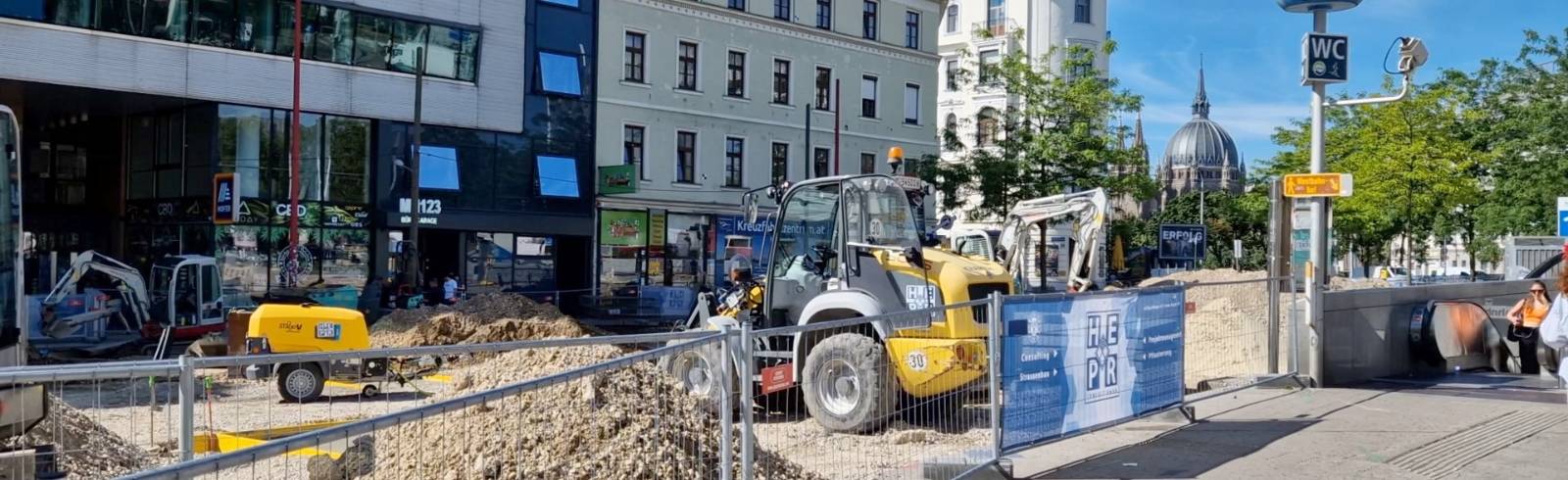 Bezirksflash: Bauarbeiten am Christian-Broda-Platz gestartet