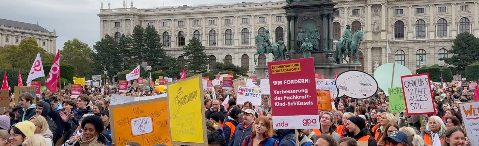 Kindergarten: Protest für bessere Bedingungen