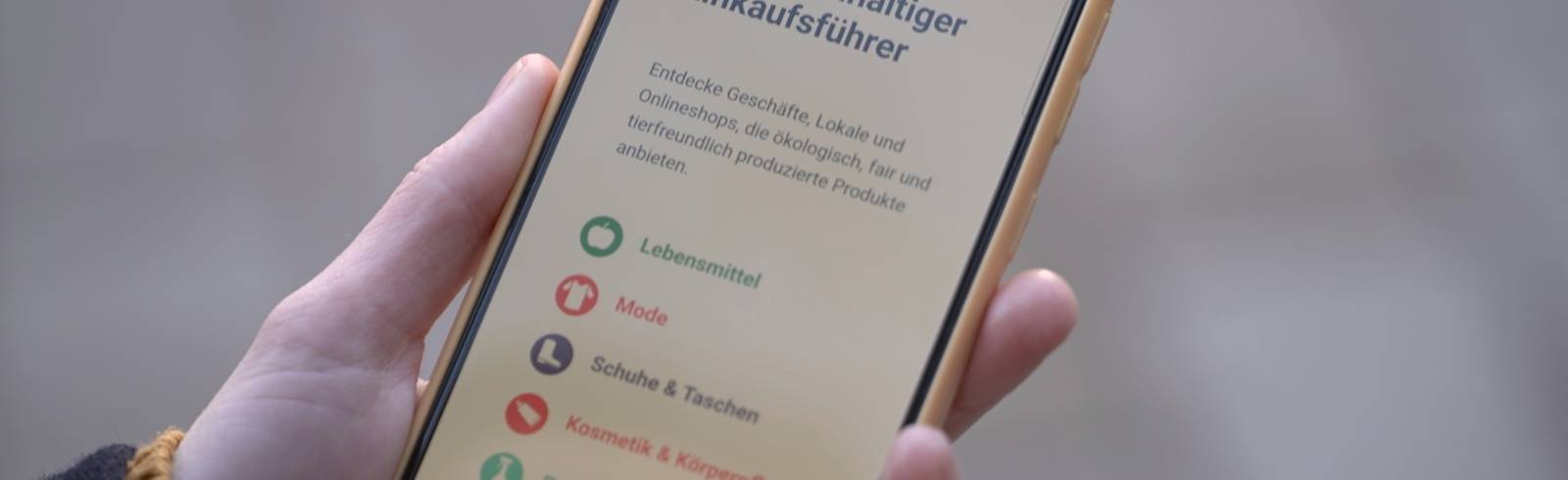 Nachhaltiger Einkaufsführer als App