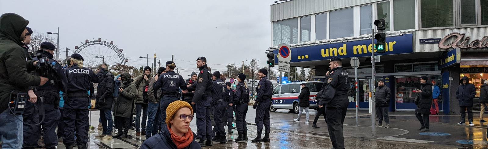 Klima-Protest: Praterstern blockiert