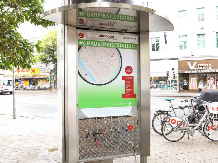 Neue Radservicestationen für Wien