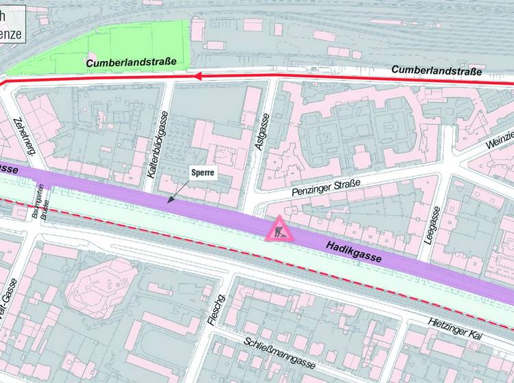 "Problembaustelle" Hadikgasse nun wieder frei
