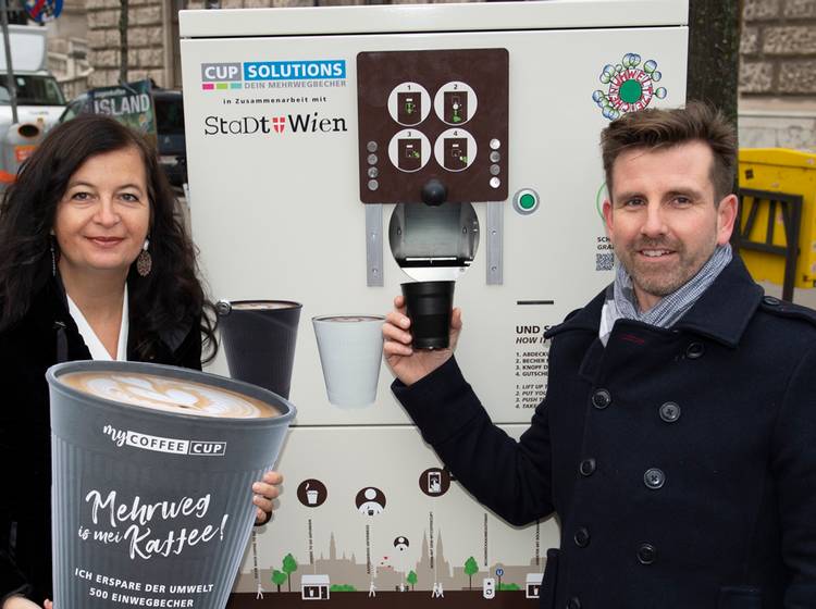 Wien stellt Automaten für Mehrwegbecher auf