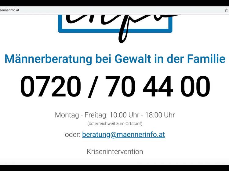 Zentrale Männerberatungs-Hotline startet