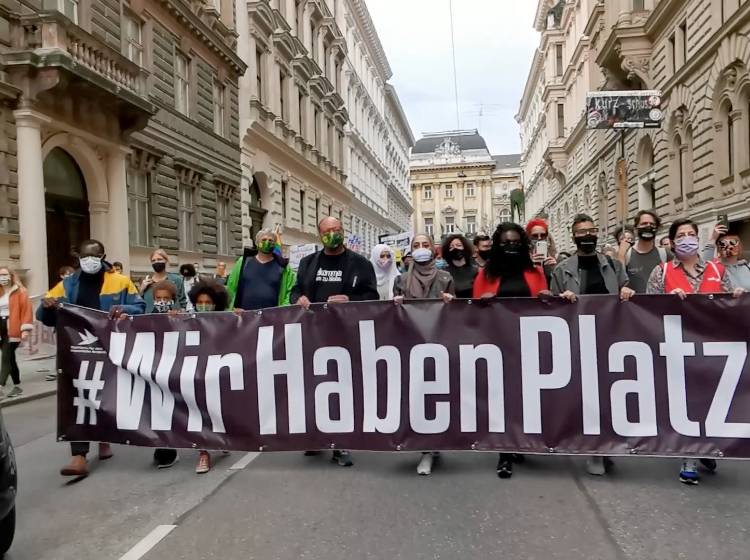 Bezirksflash: Demo für menschliche Asylpolitik