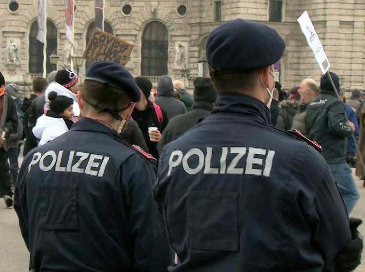 Illegale Corona-Demo in der Innenstadt