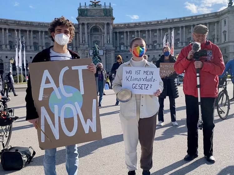 Protest für neues Klimaschutzgesetz