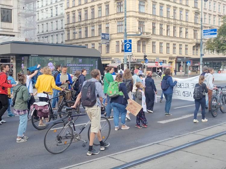 Bezirksflash: Klimaprotest am Ring