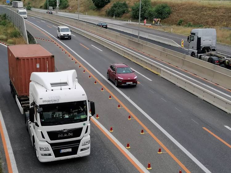 Sperre S1 Auf-und Abfahrt Richtung Schwechat