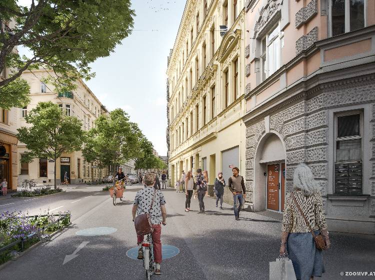 Währing: Radweg von Gersthof bis zum Aumannplatz