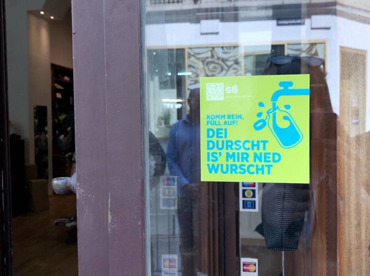 Bei 500 Wiener Unternehmen gratis Wasser auffüllen