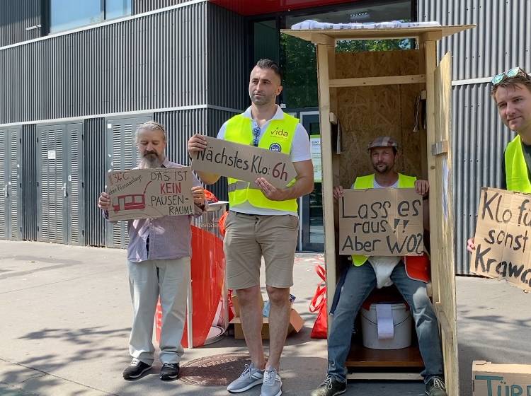 Gewerkschaft Vida will bessere sanitäre Versorgung für Busfahrer*innen