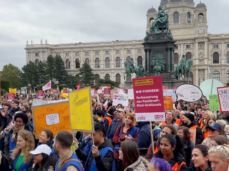 Kindergarten: Protest für bessere Bedingungen