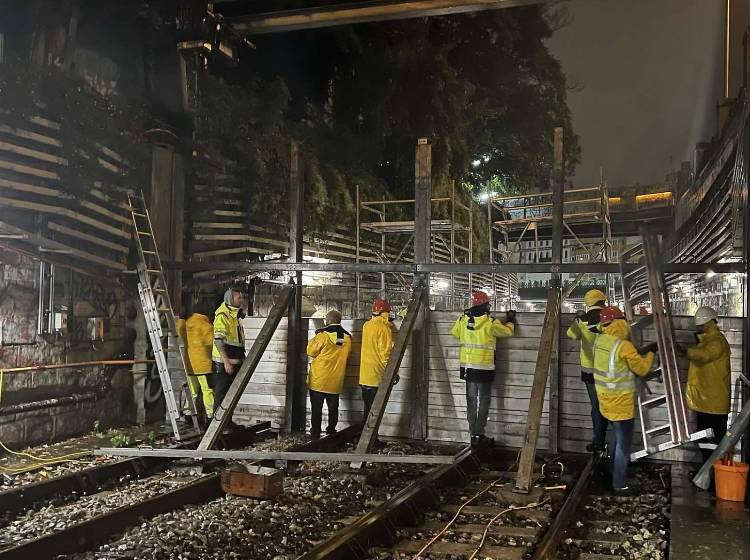 Mühsame Flussumleitung wegen U2-Baustelle