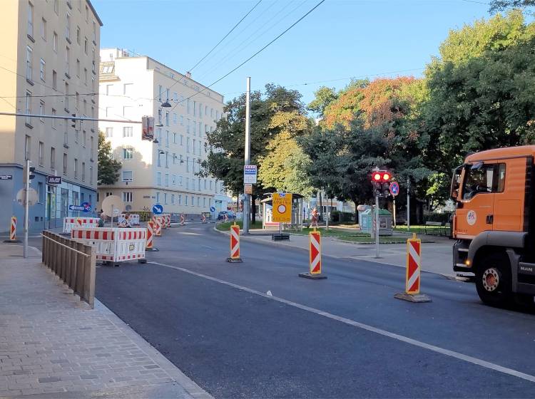 Bezirksflash: Radweg Reumannplatz vor Fertigstellung