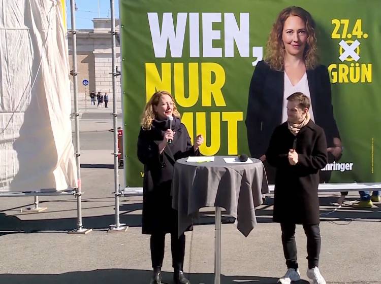 Wien-Wahl: Grüne plakatieren "Wien, nur Mut"